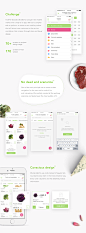 iGooods app for food delivery from supermarkets : The final version of design for iGooods service for food delivery from Prisma, Lenta and Metro supermarkets in Saint-Petersburg. During our work on a project we created more than 70 screens and developed t