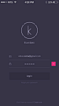 Kombini Log In screen by Vitaly Rubtsov: 