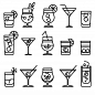 鸡尾酒杯logo标志矢量图素材