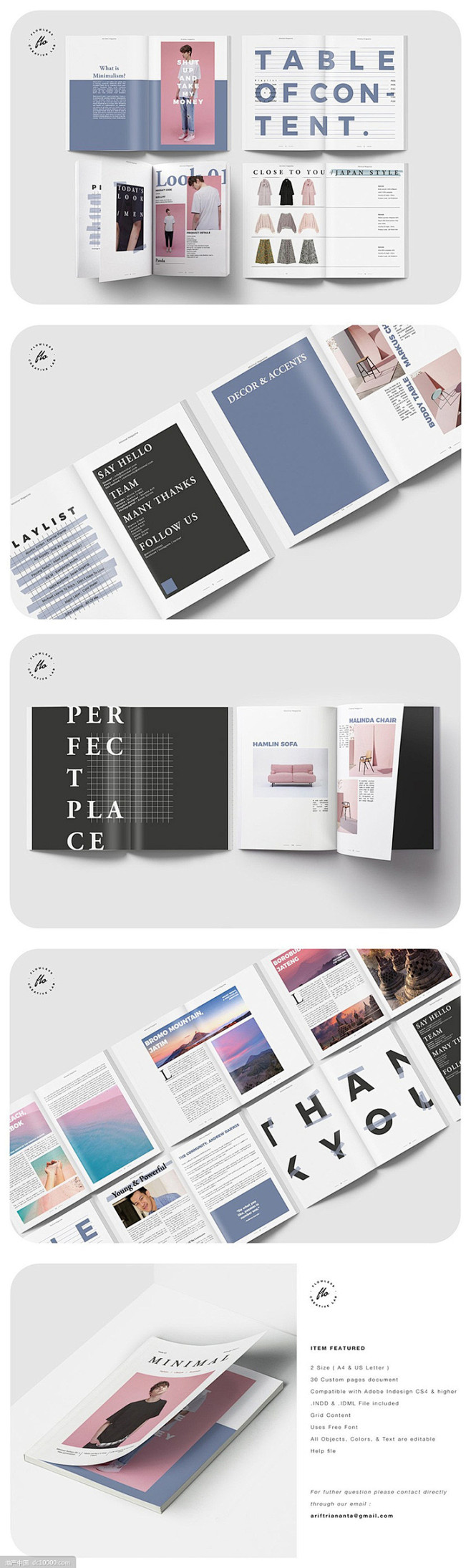 源文件-简约时尚商业摄影杂志画册设计模板