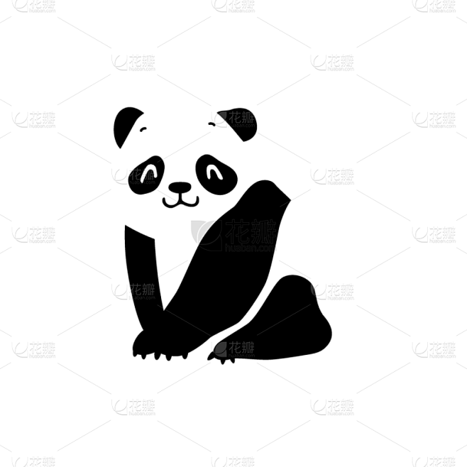 熊猫,可爱的,野生动物,模板,哺乳纲,小...
