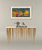 LUXURY CONSOLE TABLE| brass console table for a luxury interior | http://bocadolobo.com/ #consoletableideas #modernconsole