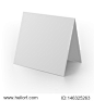simple folded paper on white. 3d render