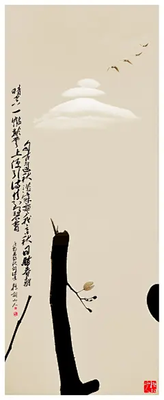 自古逢秋悲寂寥， 我言秋日胜春朝。
晴空一鹤排云上， 便引诗情到碧霄。
                                          -刘禹锡