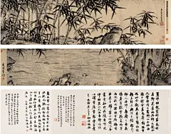  夏昶（1388至1470），字仲昭，号自在居士、玉峰，昆山人，后人誉其画竹高手。他初姓朱，名昶，后复姓夏，太宗为之更名昶，字仲昭。号自在居士，又号玉峯，昆山（今江苏昆山）人。昺弟。正统中官至太常寺卿直内阁。画墨竹师王绂，能得其妙，时推第一，名驰绝域，争以金购之。
　　有“夏卿一个竹，西凉十锭金”之谣。所作竹枝烟姿雨色，偃值浓疎，动和榘度，盖行家也。昆山之人师之者更数辈，独屈约颇类之，而人所得，往往出其手。尤精楷法，永乐命书宫殿榜。卒年八十三。