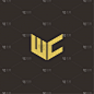 wc logo letter initial logo designs template with