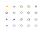 天气图标集雨雪风云太阳月亮幻觉说明集图标集图标集小麦图标徽标最小图标平插图设计