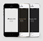 iPhone 5S PSD Vector Mockup 40个扁平UI模型模板免费下载