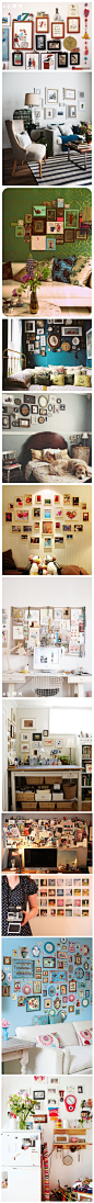 大爱照片墙！将来的小家一定要有一面这样的照片墙，记录幸福生活的点点滴滴！这，就是我想要的家的模样→http://t.cn/zjrGavI