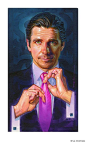 Christian Bale as Bruce Wayne (or American Psycho?) by Brian Stelfreeze