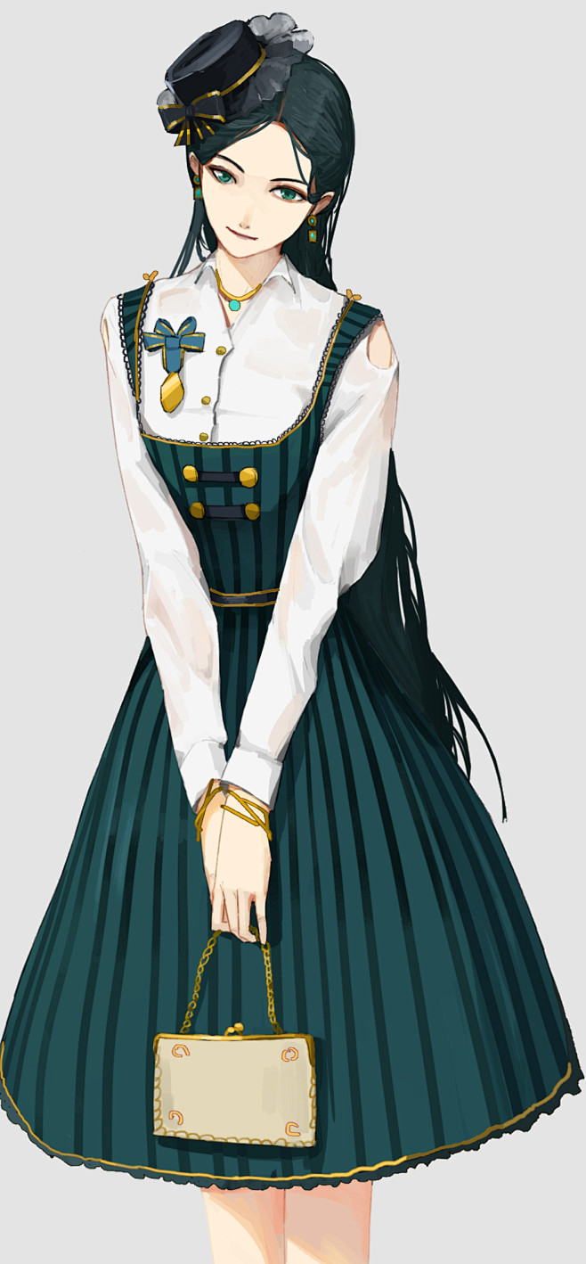 小女子这厢有礼了_扇子粥__插画师作品_...