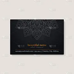 华丽的,名片,商务,请柬,婚礼,模板,动机,复古,花