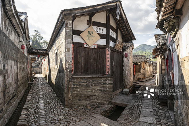 福建龙岩连城培田古民居景观正版图片素材(2)