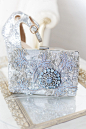 Silver bridal clutch, Something Blue, rhinestone clutch, Lace bridal clutch, evening bag, bridesmaid purse, 1920s bridal, wedding clutch : Brand new from the 2018 Spring Couture Clutch collection is this glamorous Something Blue rhinestone bridal clutch t