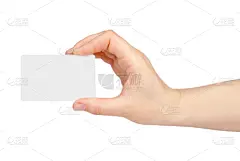 贺卡,空白的,手,女性,分离着色,白色,卡片目录,信用卡,鞋套机,名片