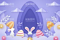 可爱兔子背景  - 源文件下载【酷图网】可爱兔子背景,小兔子背景,壁纸,复活节背景,卡哇伊,小白兔