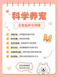 宠物知识科普手帐风小红书封面