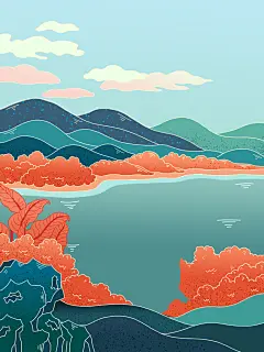 唯美清新高端创意简约户外森林背景