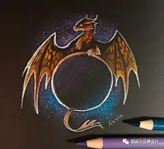 I&amp;B插画丨我滴天呐，彩铅画的小宇宙被打开了，小神兽好美腻（一）