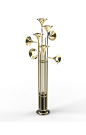 Botti Golden Floor Lamp | DelightFULL : Botti Floor fixture is the newest version of Botti family: it embodies all the details of wind instruments, transporting us to a real music concert.