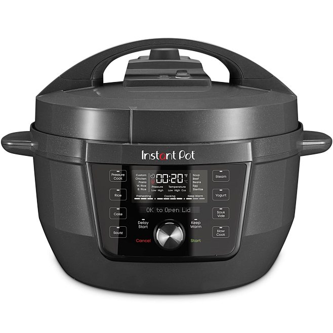 Instant Pot RIO Wide Plus,7.5夸脱(约7.5升)烹饪表面大35%,WhisperQuiet 蒸汽释放,9合1电动多 ...