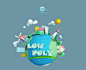 loe poly地球村_360图片