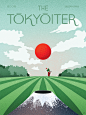  _ My illustration is a heartfelt tribute to Japan and the passion I share with the Japanese people, Golf! In the background, a golfer has just made an excellent shot in the direction of the hole, symbolically depicted by the crater of Mount Fuji. Th