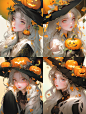 stonely0606_Watercolor_girl_with_witch_hat_on_her_head_pumpkin__4cdc19d1-e93c-4c8e-abd5-0243834f9d71