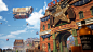 SKYTERN - City in the skies Wild West Challenge , Sergei Panin : Hello, guys ! <br/>After 8 weeks of work I am happy to show you results of my Artstation Wild West Challenge.<br/>My main goal was to create my own location with Bioshock Infinit