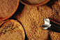 农业,室内,谷类,小麦,大豆_10005329_OVER HEAD VIEW OF WHEAT & SOYBEAN GRAIN_创意图片_Getty Images China