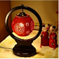 中式陶瓷台灯 中式灯具 景德镇陶瓷灯具 高档雕刻木艺台灯