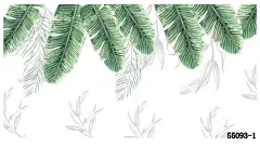 5D芭蕉叶北欧家居装修墙纸无缝ins绿植墙布客厅网红拍摄背景壁纸-淘宝网