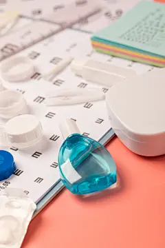 眼药水护眼爱眼日近视眼摄影图