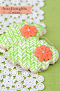 Haniela's: Pretty Herringbone Cookies