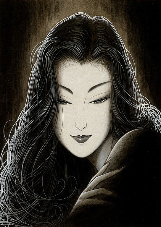 日本艺术家鹤田一郎创意版画–美人绘
