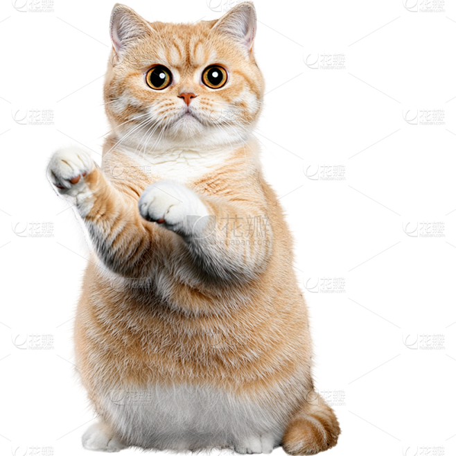 动物系列通用写实英短猫猫贴纸元素素材