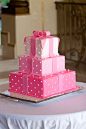 Pink Polka Dot Wedding Cake