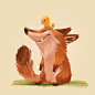 Fox and birdie, Lynn Chen : Quick sketch from yesterday;P