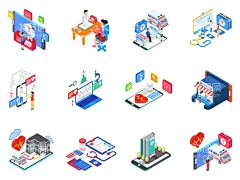 2.5D未来科技  - 源文件下载【酷图网】程序软件,web,模版,开发应用,矢量图,25d,eps,isometric,图形,ai,矢量格式,等距,手机,电脑,数据,云计算,背景图,网页设计,笔记本电脑,大数据,科技,图片,素材文件,模板下载,扁平,插图,风格,程序员,背景,概念,支付,蓝色,程序语言,商务,插画,卡通,元素,在线教育,