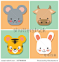 12 Chinese Zodiac
Rat, Ox, Tiger & Rabbit
