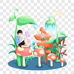 手绘插画风雨水节气元素卡通手绘PNG图片 来自PNG搜索网 pngss.com 免费免扣png素材下载！