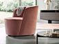 Upholstered fabric armchair FELIX - Lema