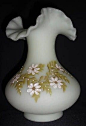 Vintage Fenton Art Glass Satin Custard Vase