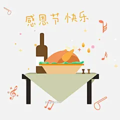 感恩节火鸡晚餐图图片大小2000x2000px 图片尺寸178.91 KB 来自PNG搜索网 pngss.com 免费免扣png素材下载！餐桌#感恩节#火鸡#酒杯#酒瓶#卡通手绘#蜡烛#晚餐#小装饰#音符#音乐#