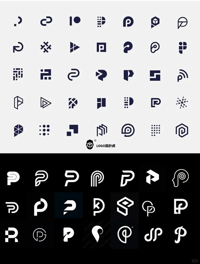 灵感采集⭐300个字母P元素图形logo设计分享 - 小红书-花瓣网