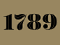 1789 gold logotype restaurant numeral number identity logo