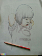雨田_Tooony彩铅画欣赏，附步骤 彩铅画