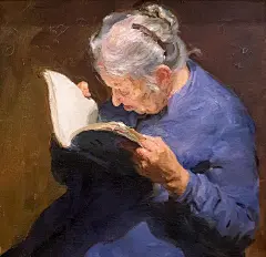 Mayorov, Boris  (1931-1991) Old woman reading
