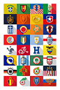 2014 巴西世界杯 32足球队徽章扁平化设计