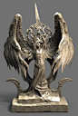 Victory, Cliff Schonewill : This model was actually the very first thing I started for revival on the day I started after completing another project. With no information and the people to ask gone for a while I was told to make a winged statue for a grave